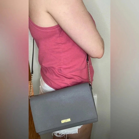 NWOT Kate Spade Cameron Saffiano Leather Gray Crossbody - Picture 3 of 12